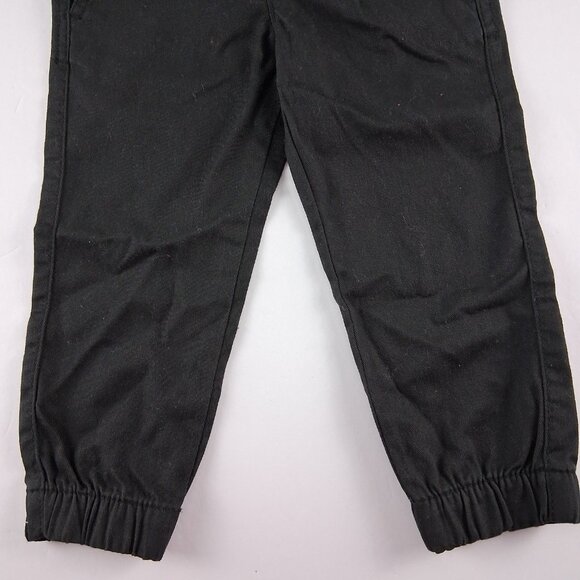 H&M Pull-On Cotton Twill Joggers Pants Boys Size 2T Black Drawstring Pockets - Picture 3 of 6